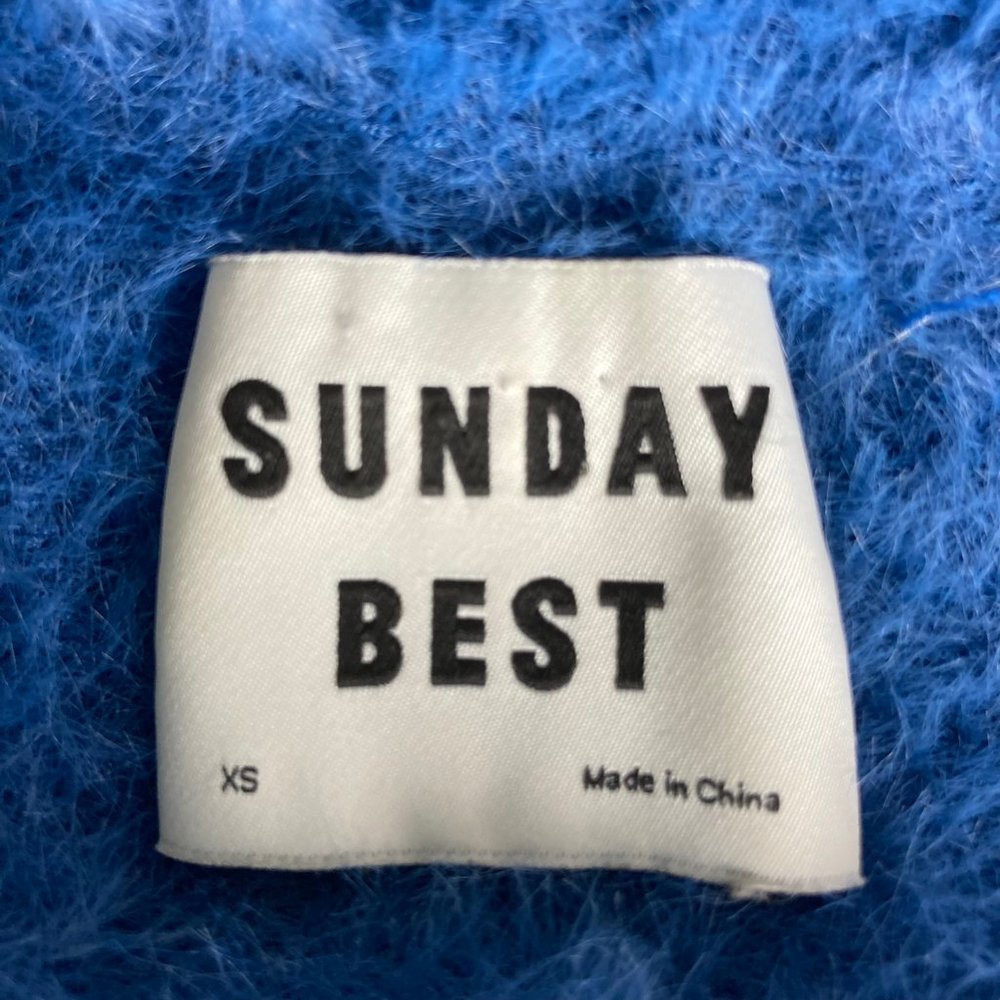 Aritzia Sunday Best Veruca Blue Chenille Sweater - XS - Picture 4 of 6